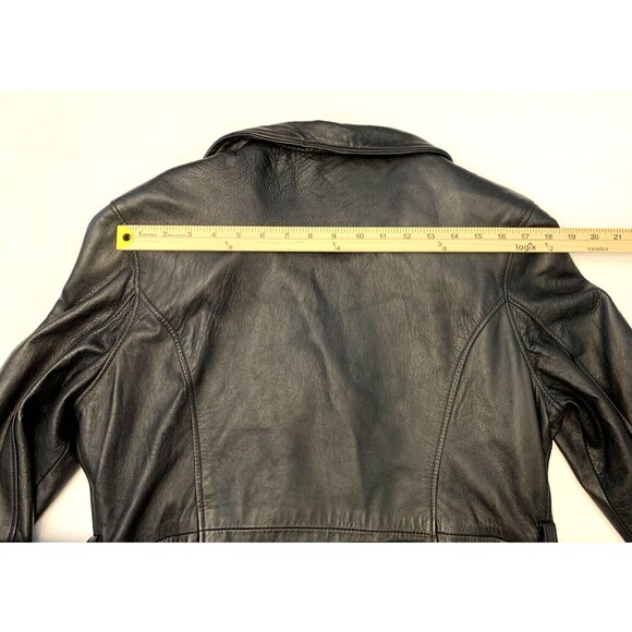 Antica Pelleria Leather Jacket Womens XL VTG Trench Coat Italian Soft - Picture 6 of 10